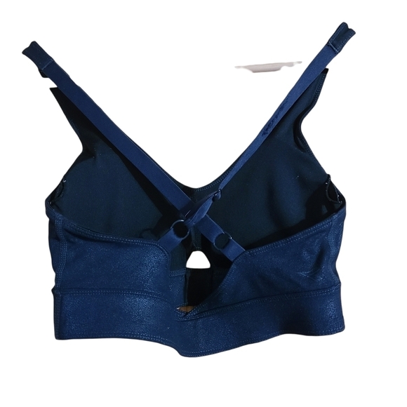 Diadora blue padded sport bra criss-cross back - Picture 3 of 7